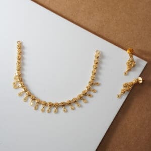22Kt Gold Itelian Necklace With Earrings ST22/1309