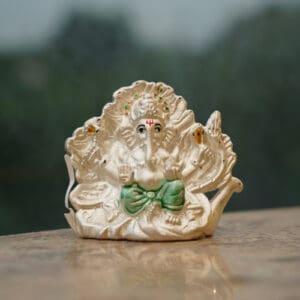 925 Silver Ganesha On Leaf MRTSS/58
