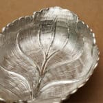 925 Silver Dry fruits Leaf Plate Bowl BWSS/578