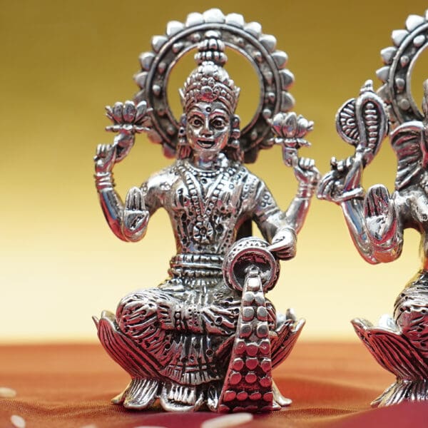 925 Silver Laxmi Ganesha Statue MRTSS/295