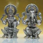 925 Silver Laxmi Ganesha Statue MRTSS/295