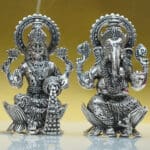 925 Silver Laxmi Ganesha Statue MRTSS/295