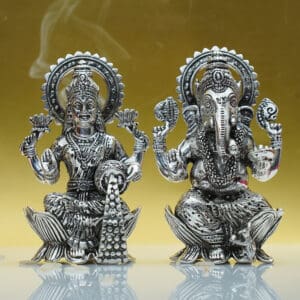 925 Silver Laxmi Ganesha Statue MRTSS/295