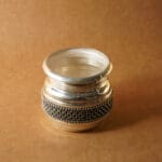Silver Antique Box With Clear and Silver Lid BXSS/56