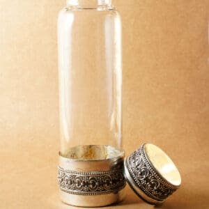 Sterling 915 Silver Antique Glass Bottle MISS/94
