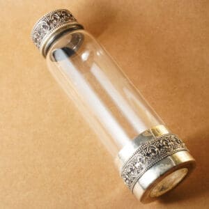 Sterling 915 Silver Antique Glass Bottle MISS/94