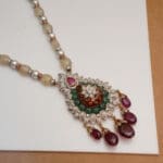 14Kt Gold Kundan Polki Pearl Necklace DLC14/180