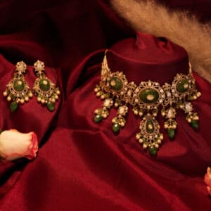 Polki Kundan Necklace with Matching Earrings PKCS8/9