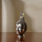 925 Silver Buddha Head Idol Pure Silver Spiritual Home Décor MRTSS/227