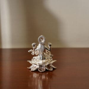 925 Silver Goddess Saraswati Pure Silver Murti for Pooja & Home Temple MRTSS/183
