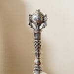 925 Silver Pooja Bell for Mandir with Shankh & Sudarshan Chakra Design MISS/311