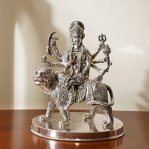 925 Silver Goddess Durga Statue for Diwali & Navratri MRTSS/3