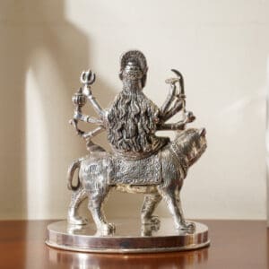925 Silver Goddess Durga Statue for Diwali & Navratri MRTSS/3