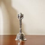 925 Silver Pooja Bell for Mandir with Shankh & Sudarshan Chakra Design MISS/311