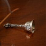 925 Silver Pooja Bell for Mandir with Shankh & Sudarshan Chakra Design MISS/313