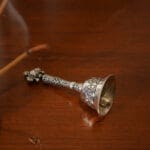 925 Silver Pooja Bell for Mandir with Shankh & Sudarshan Chakra Design MISS/313