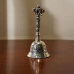 925 Silver Pooja Bell for Mandir with Shankh & Sudarshan Chakra Design MISS/313