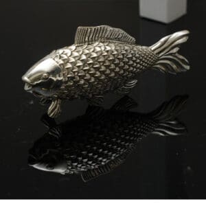 925 Sterling Silver Antique Fish Showpiece Handcrafted Décor MISS/330