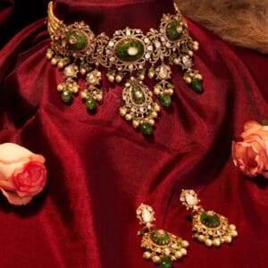 Polki Kundan Necklace with Matching Earrings PKCS8/9