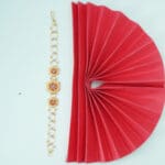 Minimal 22Kt Gold Three-Flower Chain Bracelet – Elegant Gift for Her CBL22/14 Minimal 22Kt Gold Three-Flower Chain Bracelet – Elegant Gift for Her CBL22/14