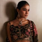 14Kt Gold Kundan Polki Pearl Green And Pink Necklace DLC14/180