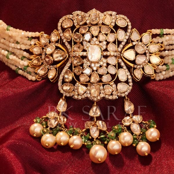 Pearl Polki Kundan Choker with Matching Earrings PKCS4/7