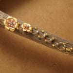 Minimal 22Kt Gold Three-Flower Chain Bracelet – Elegant Gift for Her CBL22/14 Minimal 22Kt Gold Three-Flower Chain Bracelet – Elegant Gift for Her CBL22/14