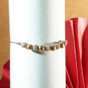 Minimal 18Kt Gold Beaded Adjustable Bracelet – Elegant Gift for Every Occasion CBL18/41