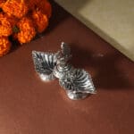 Peacock Deepam 925 Antique Silver for Pooja Deepak DESS/266