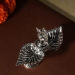 Peacock Deepam 925 Antique Silver for Pooja Deepak DESS/266