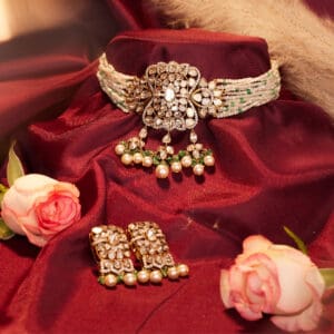 Pearl Polki Kundan Choker with Matching Earrings PKCS4/7