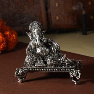 925 Antique Silver Sitting Ganesha Idol MRTSS/394