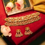 18Kt Gold Polki Kundan Choker Set PKS18/25