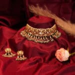 18Kt Gold Polki Kundan Choker Set PKS18/25