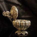 925 Silver Sindoor Dani with Lid – Peacock Motif Design SDSS/6