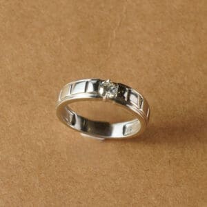 Diamond Platinum Men’s Engagement Band Ring PRG/7