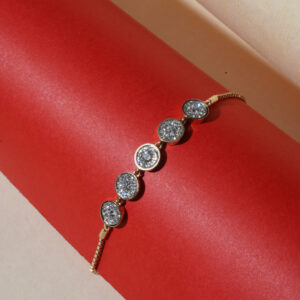 14Kt Yellow Gold Natural Diamond Adjustable Bracelet DBL14/344