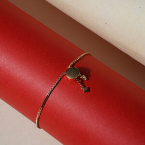 14Kt Yellow Gold Natural Diamond Adjustable Bracelet DBL14/344