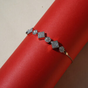 14Kt Rose Gold & White Gold Natural Diamond Adjustable Bracelet DBL14/361