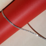 Elegant 14K White Gold Diamond Line Bracelet DBL14/329