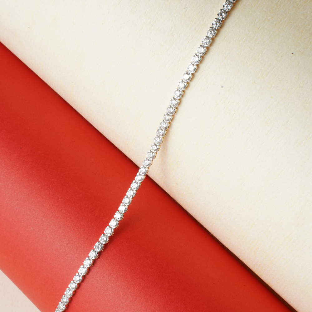Elegant 14K White Gold Diamond Line Bracelet DBL/322 Elegant 14K White Gold Diamond Line Bracelet DBL/322