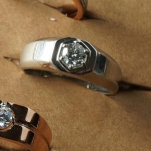 Diamond Platinum Men’s Engagement Band Ring PRG/11