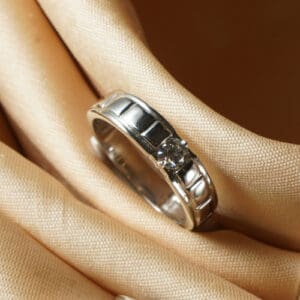Diamond Platinum Men’s Engagement Band Ring PRG/7