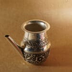 925 Silver Karwa with Paisley Flower Engraving KWSS/3