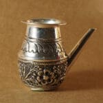 925 Silver Karwa with Paisley Flower Engraving KWSS/3