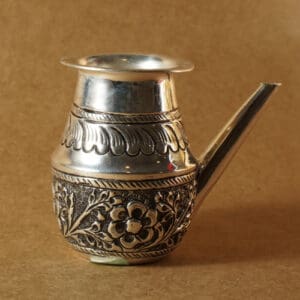 925 Silver Karwa with Paisley Flower Engraving KWSS/3