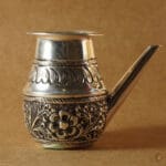 925 Silver Karwa with Paisley Flower Engraving KWSS/3