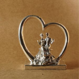 Silver Bound by Heart Couple Showpiece SIC/5