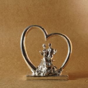 Silver Bound by Heart Couple Showpiece SIC/5