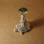 SILVER Luminous Grace 925 Silver Engraved Candle & Mini Diya Stand SIC/11